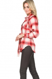 Dante 6 |  Checkered flannel blouse Rosy | red  | Picture 7
