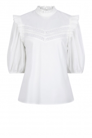 Dante 6 |  Ruffle top with lace details Suze | white   | Picture 1