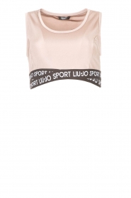 Liu Jo Easywear |  Sports top with  logo details Lyra | light gray