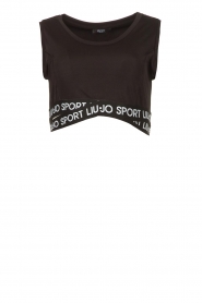 Liu Jo Easywear |  Sports top with  logo details Lyra | black  | Picture 1