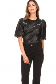Dante 6 |  Leather top with studs Clyde | black   | Picture 2