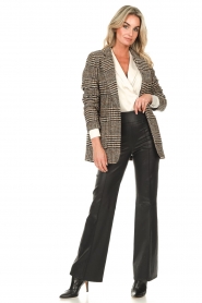 Dante 6 |  Straight lamb leather pants Gini | black  | Picture 3