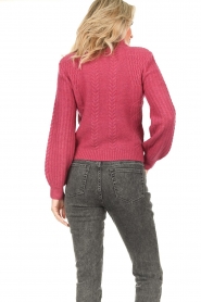 Dante 6 |  Knitted zip-up sweater Shalow | pink  | Picture 7