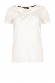 Liu Jo Easywear |  T-shirt with logo print Arma | white  | Picture 1