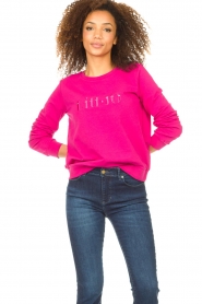 Liu Jo Easywear |  Sweatshirt with logo Umla | pink  | Picture 4