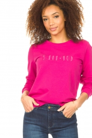 Liu Jo Easywear |  Sweatshirt with logo Umla | pink  | Picture 2