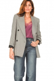Berenice |  Checkered blazer with sequin details Vety | grey  | Picture 6