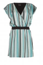 Gestreepte jurk met glitters Fenna | blauw