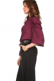 Berenice |  Blouse with puff sleeves Charlie | purple  | Picture 6