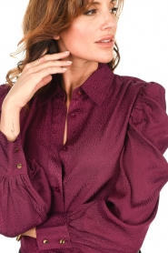 Berenice |  Blouse with puff sleeves Charlie | purple  | Picture 8