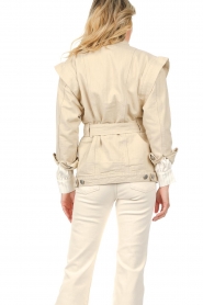 Suncoo :  Jacket with tie belt Dante | beige - img10