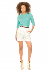 Suncoo |  Shorts with belt Blair | white   | Picture 3
