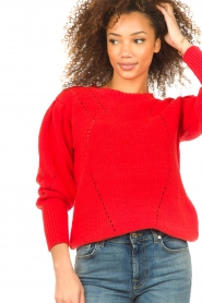 Suncoo |  Knitted sweater Picco | red  | Picture 8