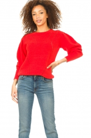 Suncoo |  Knitted sweater Picco | red  | Picture 5