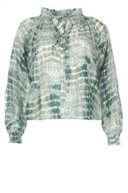  See-through blouse with lurex Livia | blue