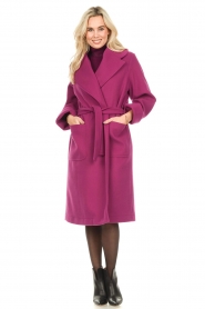 Kocca |  Wrap coat Zirtice | pink  | Picture 4
