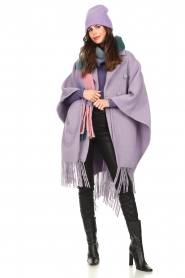 Kocca :  Luxe cape coat Glaeda | purple - img3
