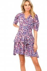 Suncoo |  Dress with print Caeli | purple  | Picture 5