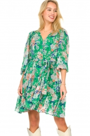 Suncoo |  Dress with floral print Clem | green   | Picture 2