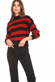 Kocca :  Striped sweater Ninay | red - img7
