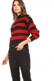 Kocca :  Striped sweater Ninay | red - img4