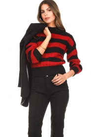 Kocca :  Striped sweater Ninay | red - img2