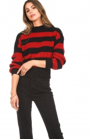 Kocca :  Striped sweater Ninay | red - img5