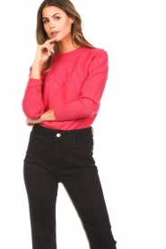 Kocca :  Openwork sweater Daor | pink  - img5