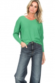 Kocca :  Soft knitted sweater Doaj | green - img2