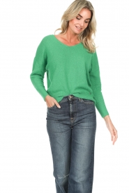 Kocca :  Soft knitted sweater Doaj | green - img5
