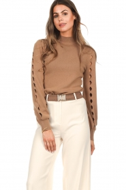 Kocca |  Sweater with cut-outs Varor | camel  | Picture 6