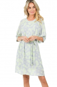 Freebird :  Dress with tie dye print Kimber | green - img5