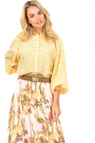 Freebird |  Broderie blouse Kendall | yellow  | Picture 2