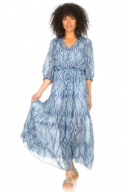 Set | Maxi-jurk met tie dye print Lee | blauw  | Afbeelding 4