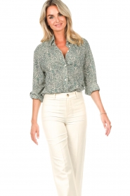 Vanessa Bruno |  Blouse with paisley print Helianne | green  | Picture 2