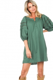 Vanessa Bruno :  Dress with puff sleeves Teva | green - img5