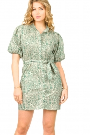 Vanessa Bruno |  Shirt dress with paisley print Tanji | green  | Picture 4