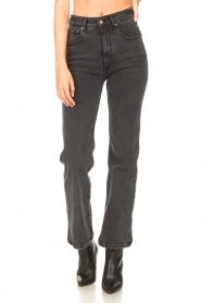 Lois Jeans :  High waist straight leg ankle jeans River | black - img5