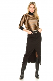 Lois Jeans :  Stretchy denim skirt Salma | black - img3