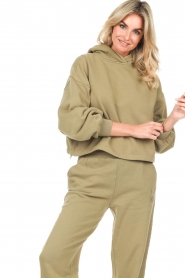 Lune Active |  Sports sweater with logo detail Nomi | Green  | Picture 5