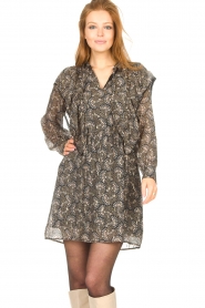 Sofie Schnoor |  Dress with print Tamira | black  | Picture 6