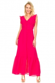 Liu Jo |  Maxi dress with open back Emma | pink  | Picture 6