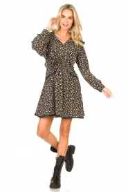 Sofie Schnoor |  Dress with floral print Khloe | black  | Picture 3