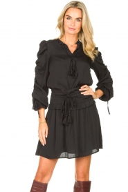 Sofie Schnoor |  Dress with drawstrings Laya | black  | Picture 2