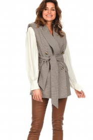 Notes Du Nord |  Checkered waistcoat Emia | grey  | Picture 2