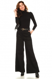 Tomorrow Denim |  High-rise wide leg jeans Ellen L32 | black  | Picture 2
