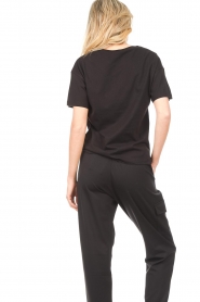 Liu Jo | T-shirt met strass-steentjes opdruk Gimma | zwart   | Afbeelding 7