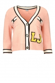  Cardigan with fabric print Julie | pink
