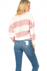 Liu Jo |  Sweater with striped print Mio | pink  | Picture 8