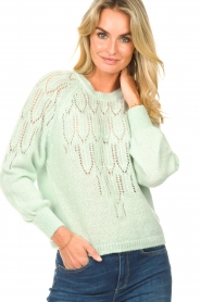 Liu Jo |  Sweater with embroidery details Amanda | green  | Picture 2